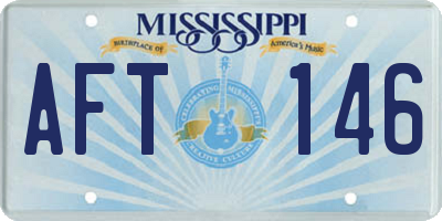MS license plate AFT146