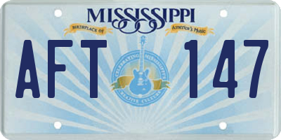 MS license plate AFT147