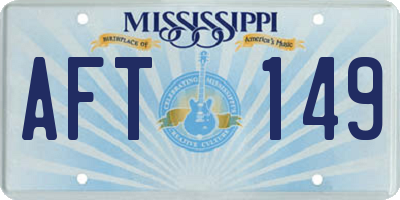 MS license plate AFT149