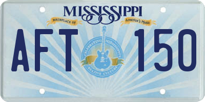 MS license plate AFT150