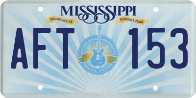 MS license plate AFT153