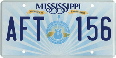 MS license plate AFT156