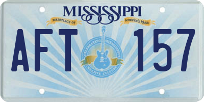 MS license plate AFT157