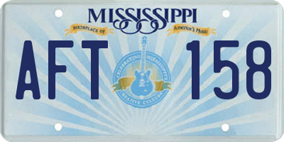 MS license plate AFT158