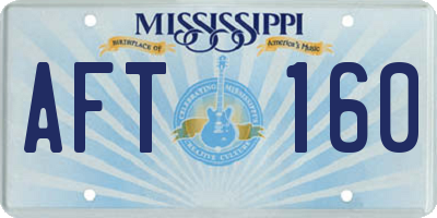 MS license plate AFT160