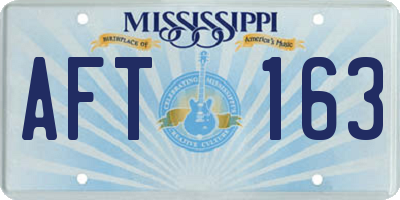 MS license plate AFT163