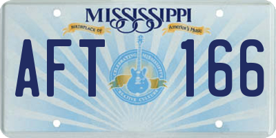 MS license plate AFT166