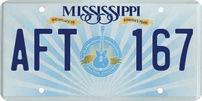 MS license plate AFT167