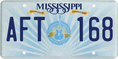MS license plate AFT168