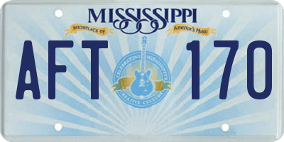 MS license plate AFT170
