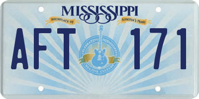 MS license plate AFT171