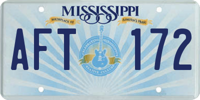 MS license plate AFT172