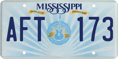 MS license plate AFT173