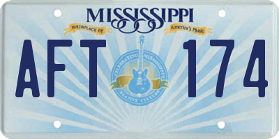 MS license plate AFT174