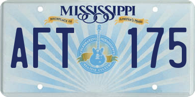 MS license plate AFT175