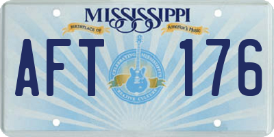 MS license plate AFT176