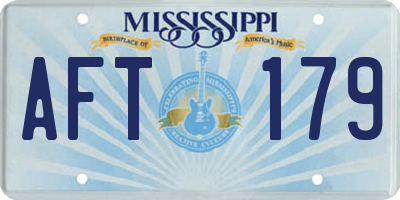 MS license plate AFT179