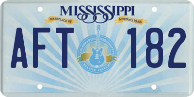 MS license plate AFT182