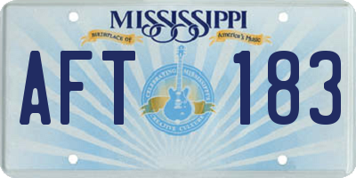 MS license plate AFT183
