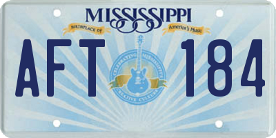 MS license plate AFT184