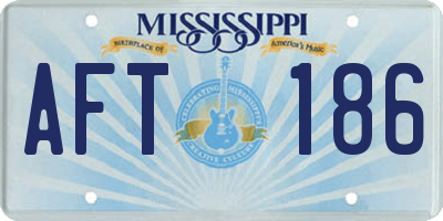 MS license plate AFT186
