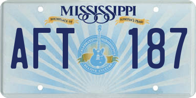 MS license plate AFT187