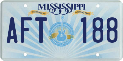 MS license plate AFT188