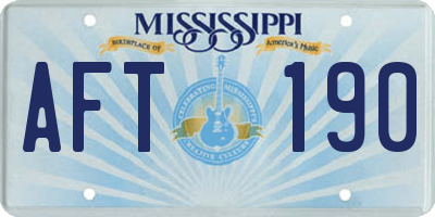 MS license plate AFT190