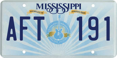 MS license plate AFT191