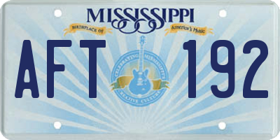 MS license plate AFT192
