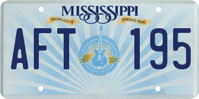 MS license plate AFT195
