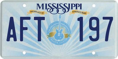 MS license plate AFT197