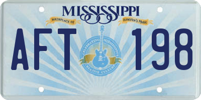 MS license plate AFT198