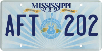 MS license plate AFT202