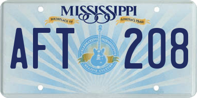 MS license plate AFT208