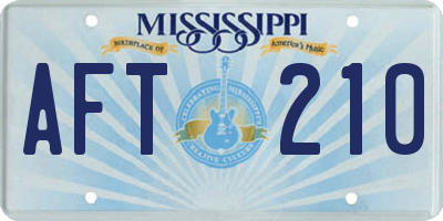 MS license plate AFT210