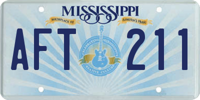 MS license plate AFT211
