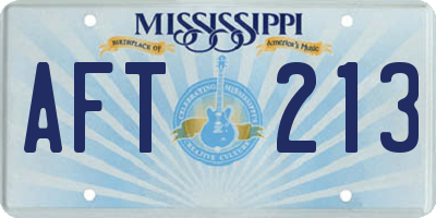 MS license plate AFT213