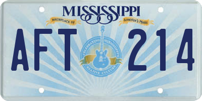 MS license plate AFT214