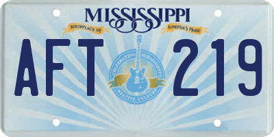 MS license plate AFT219