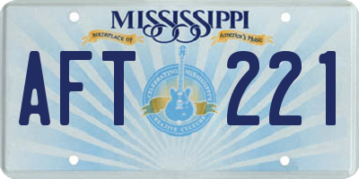 MS license plate AFT221