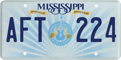 MS license plate AFT224