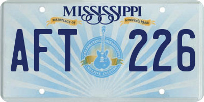 MS license plate AFT226