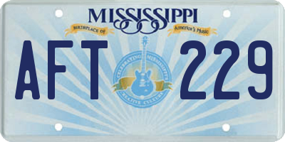 MS license plate AFT229