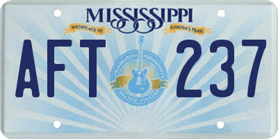 MS license plate AFT237