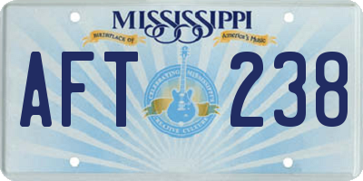 MS license plate AFT238