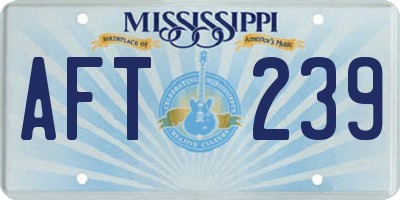 MS license plate AFT239