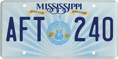 MS license plate AFT240