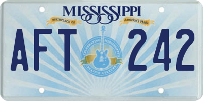 MS license plate AFT242