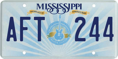MS license plate AFT244